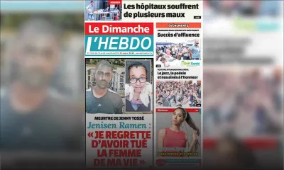 Voici la Une de Le Dimanche / L'Hebdo
