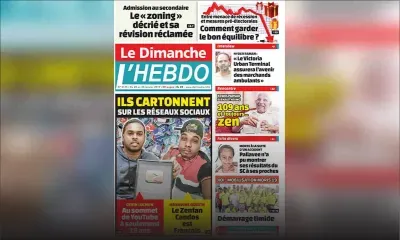 Voici la Une de Le Dimanche / L'Hebdo