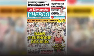 Voici la Une de Le Dimanche / L'Hebdo