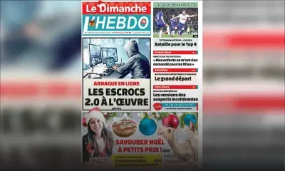 Voici la Une de Le Dimanche / L'Hebdo