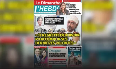 Voici la Une de Le Dimanche / L'Hebdo
