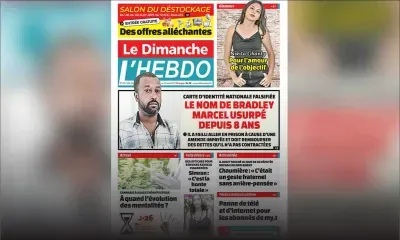 Voici la Une de Le Dimanche / L'Hebdo