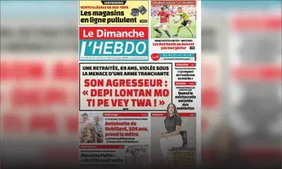 Voici la Une de Le Dimanche / L'Hebdo