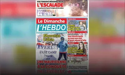 Voici la Une de Le Dimanche / L'Hebdo
