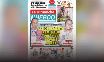 Voici la Une de Le Dimanche / L'Hebdo