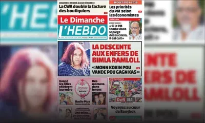 Voici la Une de Le Dimanche / L'Hebdo