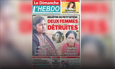 Voici la Une de Le Dimanche / L'Hebdo