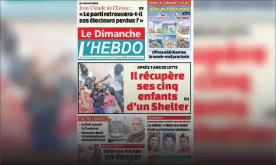 Voici la Une de Le Dimanche / L'Hebdo