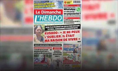 Voici la Une de Le Dimanche / L'Hebdo