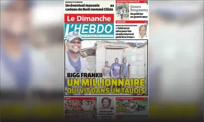 Voici la Une de Le Dimanche / L'Hebdo