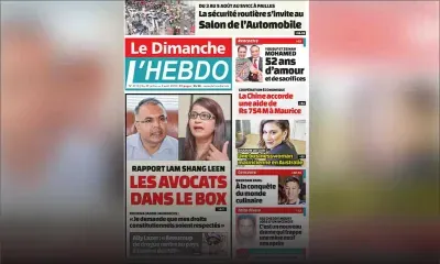 Voici la Une de Le Dimanche / L'Hebdo 
