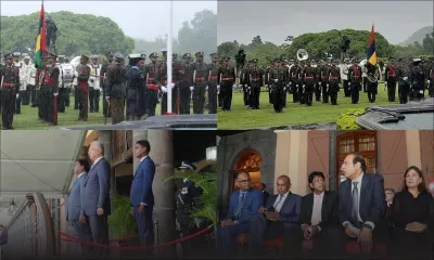 [En images] 12-Mars : cérémonie solennelle de lever du drapeau sous la pluie à la State House 