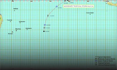 Météo : la dépression tropicale s'est intensifiée en une tempête tropicale modérée et a été baptisée Alicia