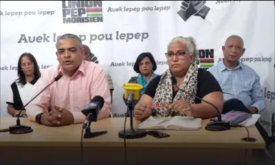 Manif de la MBA : soutien des membres de l'Inion Pep Morisien 