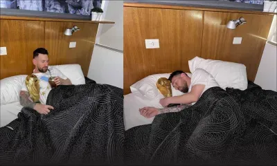 Vainqueur du Mondial : Messi partage son lit avec la Coupe du monde