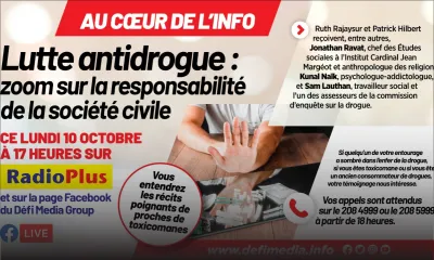 Au Cœur de l’Info ce lundi : le rôle de la société civile dans la lutte contre la drogue