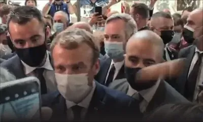 Jet d'un œuf sur le président français: l'auteur hospitalisé en établissement pychiatrique