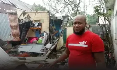 Sa modeste demeure cède complétement sous les rafales de Batsirai