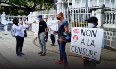 Manifestation de l'Affirmative Action devant l'Hôtel du Gouvernement