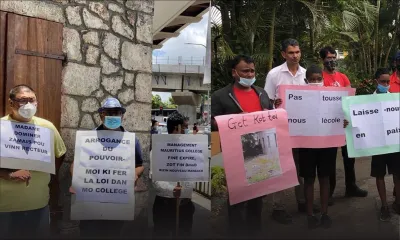 Éducation  : Manif et contre-manif devant le Mauritius College 