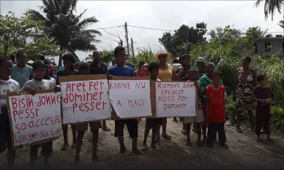 Les pêcheurs de Riambel manifestent pour dénoncer l’accès difficile à la plage 