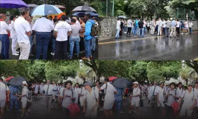 [En images] Transfert de Lindsay Thomas: «protestation pacifique» des membres du Collège du St Esprit  Old Boys Association