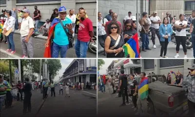 À deux heures du rassemblement organisé par Laurette, des sympathisants commencent à se mobiliser à la Place d'Armes