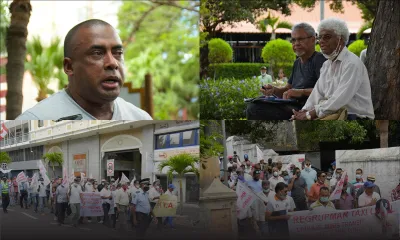 [En images] Marche pacifique des membres de la Federation of Hotels Taxis Association à Port-Louis