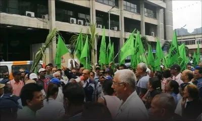 Port-Louis : manifestation des membres du mouvement Ti-Planteur Cannes 
