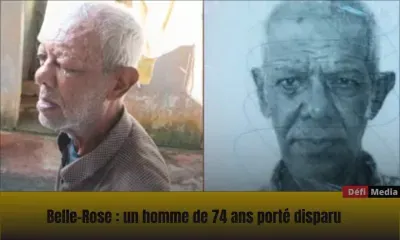 Belle-Rose : un homme de 74 ans porté disparu