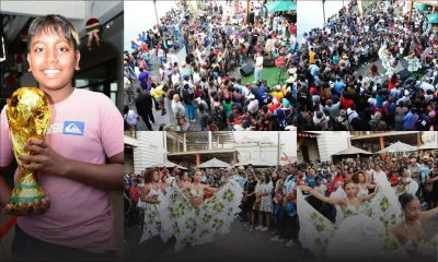 [En images] France v Argentine : des supporters affluent au Port-Louis Waterfront