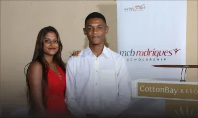 MCB Rodrigues Scholarship 2019 : Jeaneen Momus et Jonaël Jolicoeur récompensés