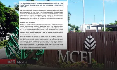 Infraction à la Competition Act : amende de Rs 5,4 millions à MCFI