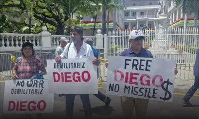 Manifestation pour la démilitarisation de Diego Garcia