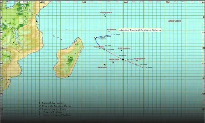 Météo : Gelena pourrait passer à 200 km de Grand-Gaube samedi matin, l'alerte 2 maintenue à Maurice et à Rodrigues