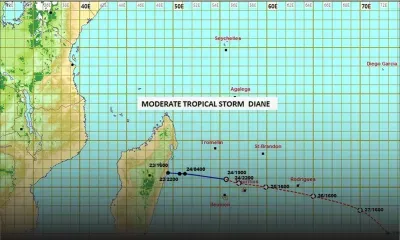 L'alerte 3 maintenue : Diane est à 140 km de Maurice 