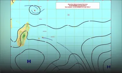 Zone de base pression à 1 500 km de Maurice: elle pourrait être baptisée Ambali par le service météo de Madagascar