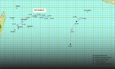 Tempête Emnati : des rafales de 90-100 km/h attendues à Rodrigues