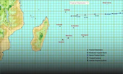 Météo : une dépression tropicale au sud de Diego Garcia