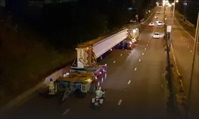 Metro Express : d'impressionnantes structures en béton acheminées à Camp-Chapelon 