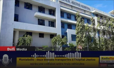 Montebello : deux blessés transportés à l’hôpital Jeetoo après une collision entre trois véhicules