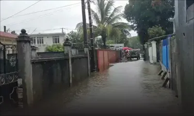 Averses : nouvelle montée des eaux à New Mosque Road, Chemin-Grenier