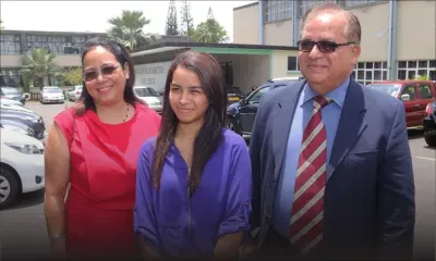 Aryani Jena Moteea, fille de Giandev Moteea, CEO de la Mauritius Post, lauréate au QEC