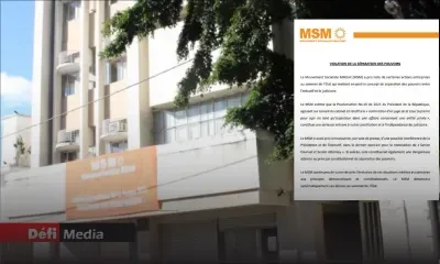 Le MSM dénonce une violation de la «séparation des pouvoirs»