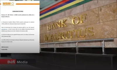 « Réserves à Rs 402 milliards » : Le MSM dit accueillir «positivement» les derniers chiffres de la BoM