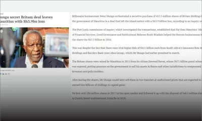 Commission Britam : la presse kenyane parle d’« achat secret » de l’homme d’affaires Munga