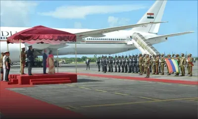 56 ans de l’Indépendance : Droupadi Murmu a foulé le sol mauricien