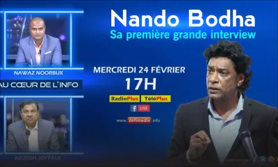 Au Cœur de l’Info : Nando Bodha sur Radio Plus ce mercredi 