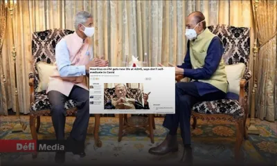 Entretien accordé au « Times of India » : Navin Ramgoolam suggère de ne pas s’auto-médicamenter en cas de contamination à la Covid-19