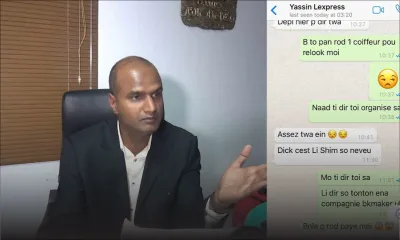 Capture d’écran publiée par l’express : «C’est une manipulation choquante et éhontée de la part du journal», dit Nawaz Noorbux